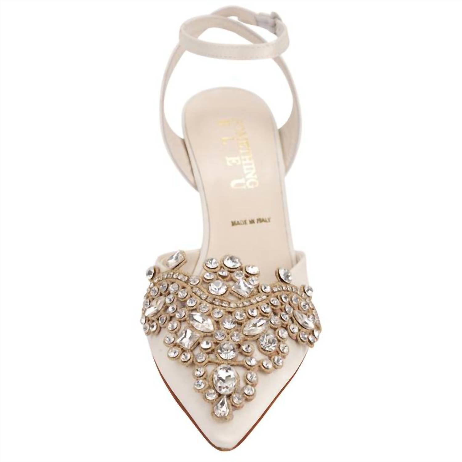 New Something Bleu Women's Emmie Satin Sandals In Ivory — image 4 of 4